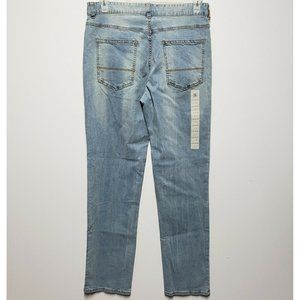 Rustic Blue Men's Slim Straight Distressed Blue Jeans Size 32 X 34 NWT